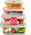 Glass Food Storage Containers with Silicone Lids
