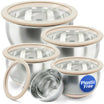 Stainless Steel Mixing Bowls with Glass Lids – Set of 5