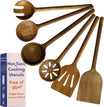 One-Piece Wooden Cooking Utensils – Set of 6