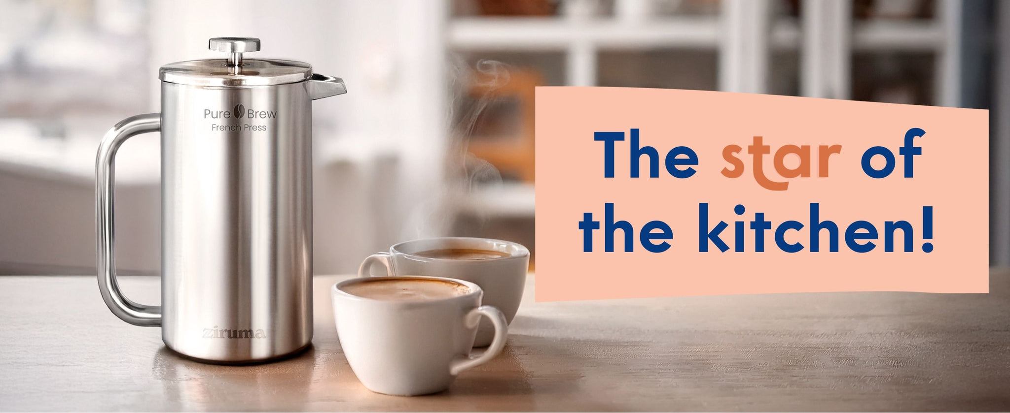 Non-Toxic French Press 34 Oz – 316 Surgical Stainless Steel, BPA