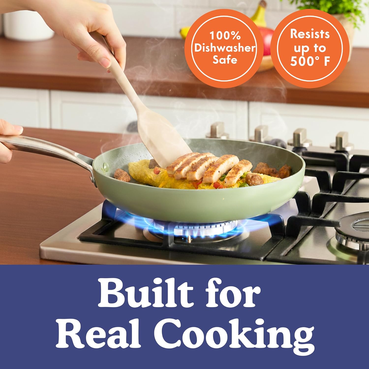 Set 4 Cucchiai Spatole In Silicone - 27 Cm E 20 Cm - Nero E Rosso - Antiaderente E Resistente Al Calore